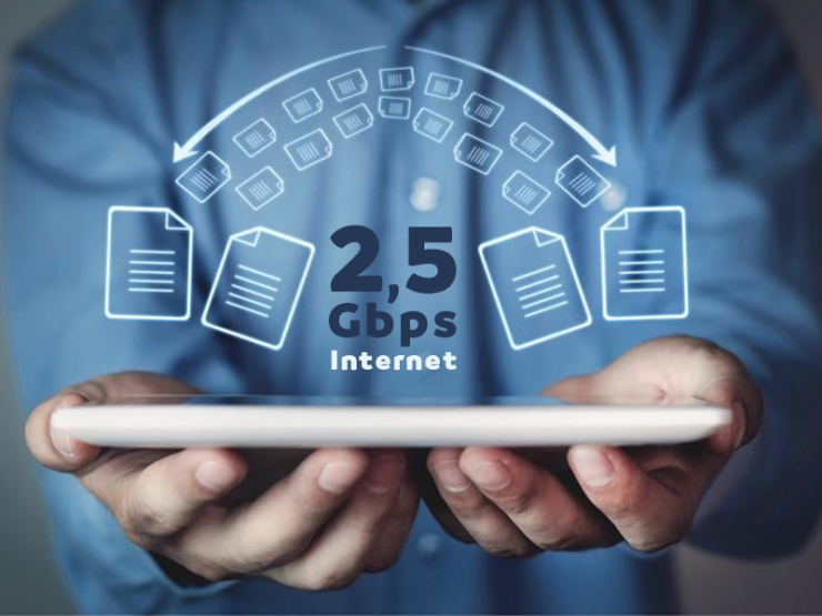 L'internet professional augmenta la velocitat fins als 2,5 Gbps.